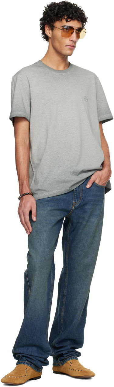 Tričko ISABEL MARANT Honore Embroidered T-shirt Šedá | TS0052HB-D1N06H, 3