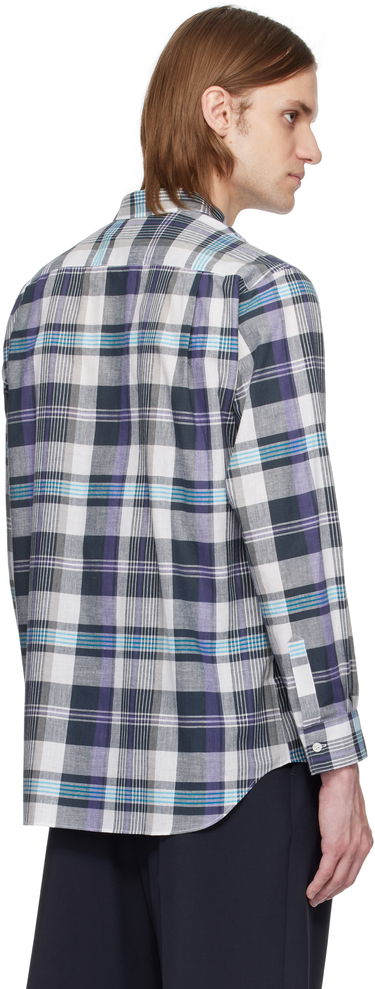 Košeľa Comme des Garçons Comme des Garçons Shirt Yarn Dyed Check Poplin Shirt Fialová | FO-B010-051, 2
