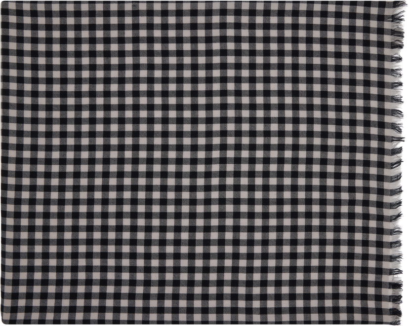 Šál Rick Owens Rick Owens Concordians Mini Plaid Scarf Čierna | RU02E1464 SCARMP