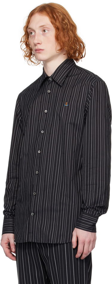 Košeľa Vivienne Westwood Vivienne Westwood Pinstripe Button-Down Shirt Čierna | 2401000J-W0126-, 3
