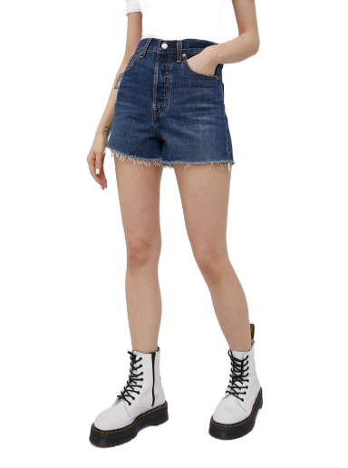 Šortky Levi's High Rise Ribcage Short Noe Five Short Navy | 77879-0068