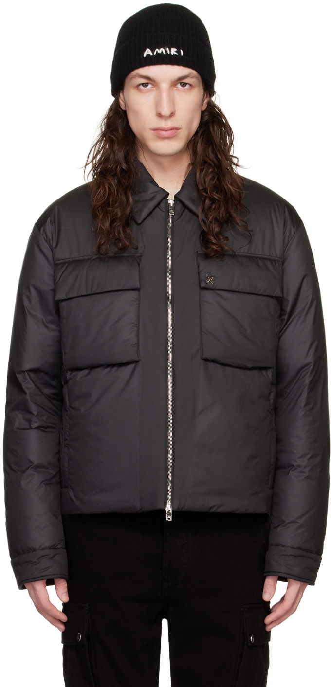 Prešívaná bunda AMIRI Front Zip Down Jacket Čierna | PS23MOS029-001, 0