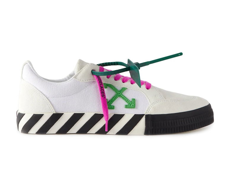 Tenisky a topánky Off-White Vulc Low White Green Fucshia Biela | OMIA085S22LEA0010155, 0
