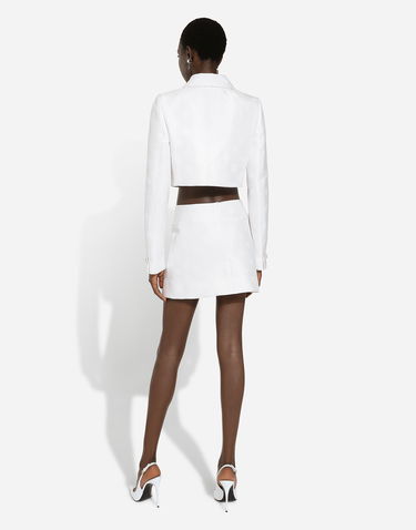 Sukňa Dolce & Gabbana Quilted Jacquard Miniskirt Biela | F4CEATHJMOWW0001, 2