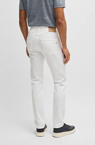 Džínsy BOSS Delaware Slim-Fit Comfort-Stretch Jeans Biela | 50540492, 1