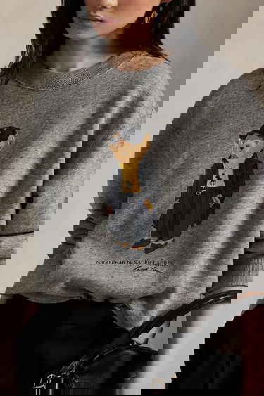 Mikina Polo by Ralph Lauren Polo Bear Print Sweatshirt Šedá | 211A87104, 3