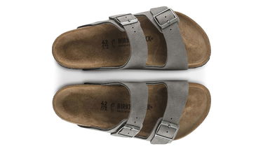 Tenisky a topánky Birkenstock Arizona Nubuck Leather Narrow Fit Sandals Šedá | 1020707, 4