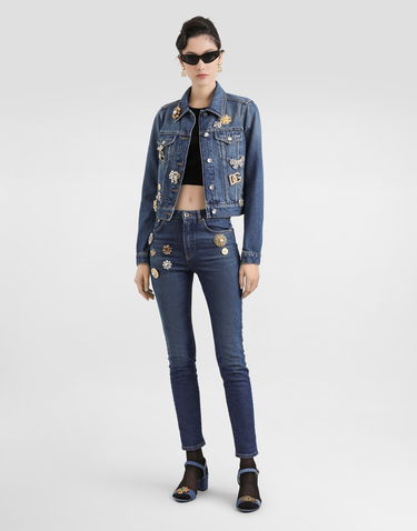 Džínsy Dolce & Gabbana Dolce & Gabbana 5-Pocket Jeans with Embellishments Modrá | FTC67ZG8NY1S9001, 1