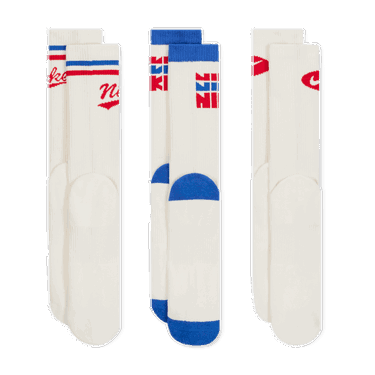Ponožky Nike Everyday Plus Mid-Calf Socks (3 Pairs) Biela | HJ9336-901, 4