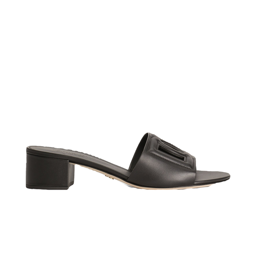 Tenisky a topánky Dolce & Gabbana Calfskin Slides and Mules with DG Logo Čierna | CR1755AY32980999