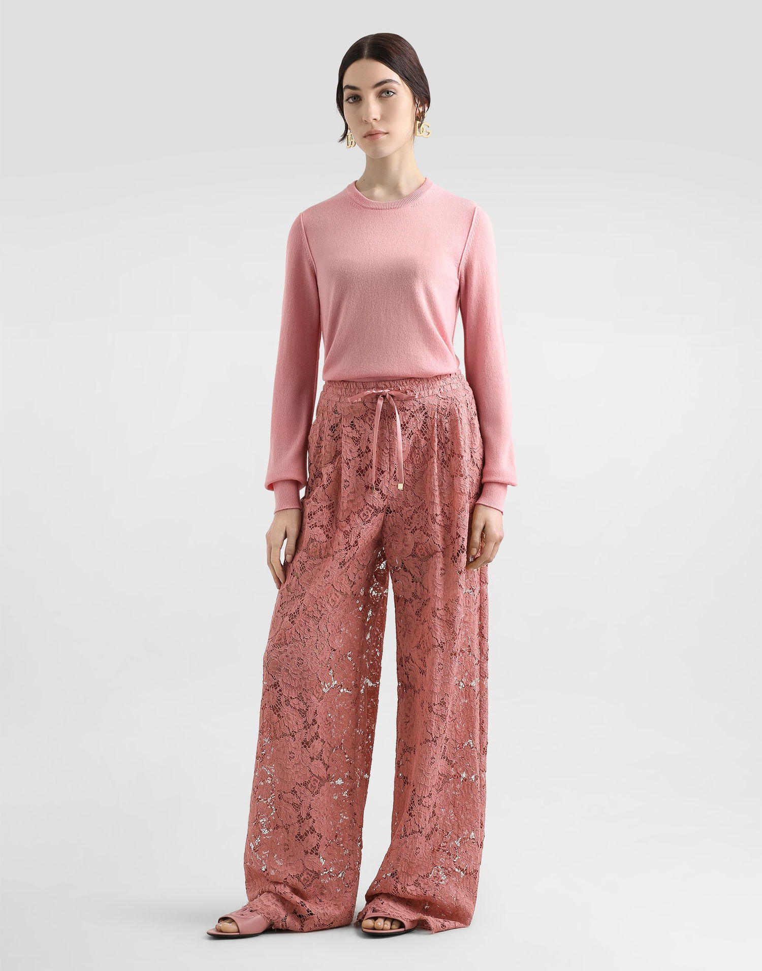 Sveter Dolce & Gabbana Dolce & Gabbana Cashmere Sweater With Inside-out Seams Ružová | FXX48TJBW0BF0473, 1