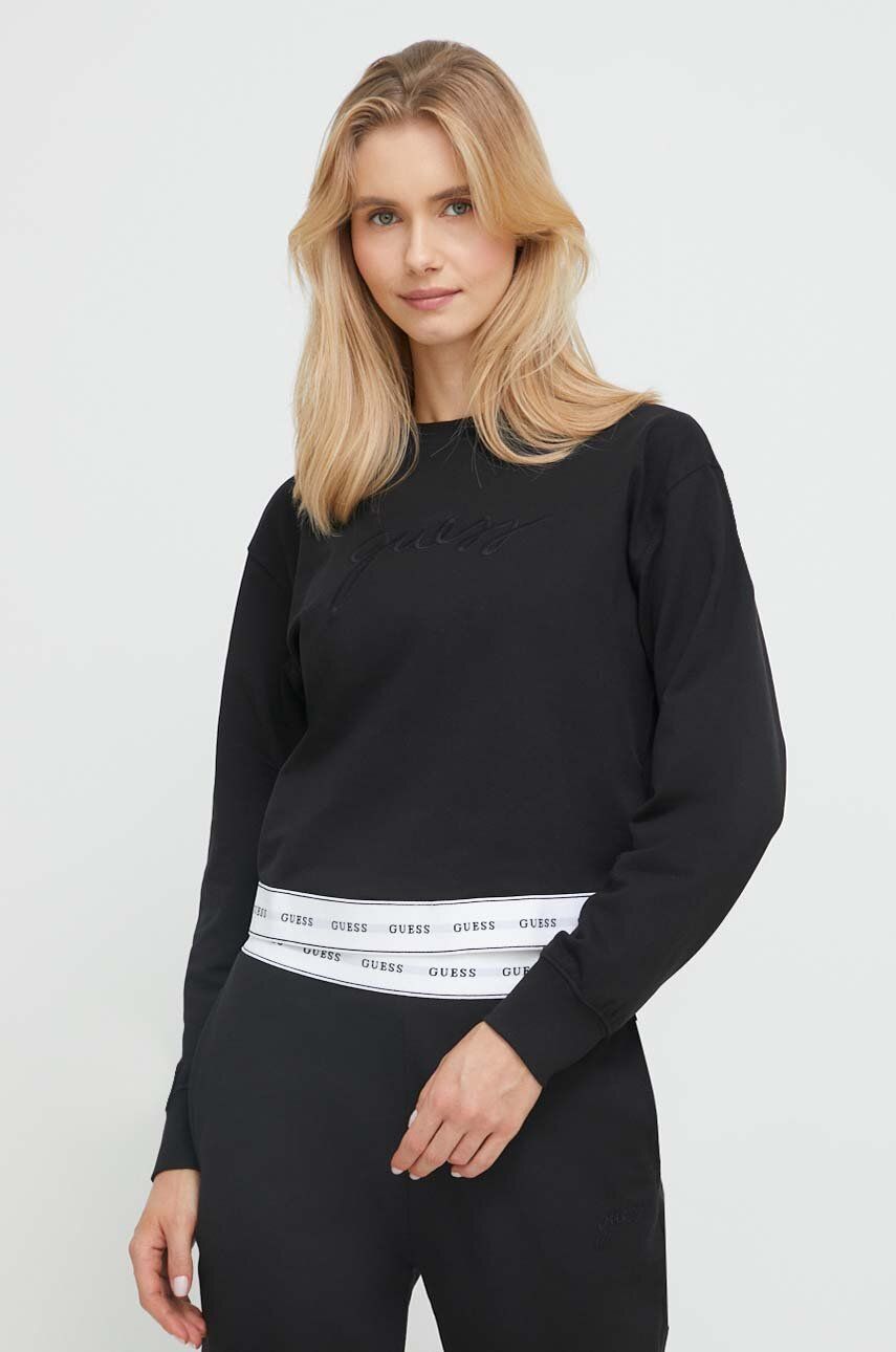Mikina GUESS Sweat Crewneck Čierna | O3YQ01.KBS91, 0
