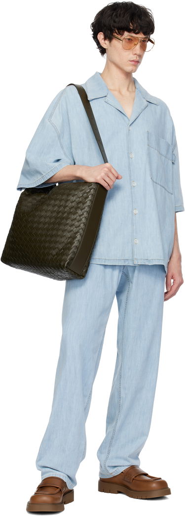 Cestovná taška Bottega Veneta Bottega Veneta Woven Leather Traveller Bag Zelené | 806974 V4TD1 3386, 3
