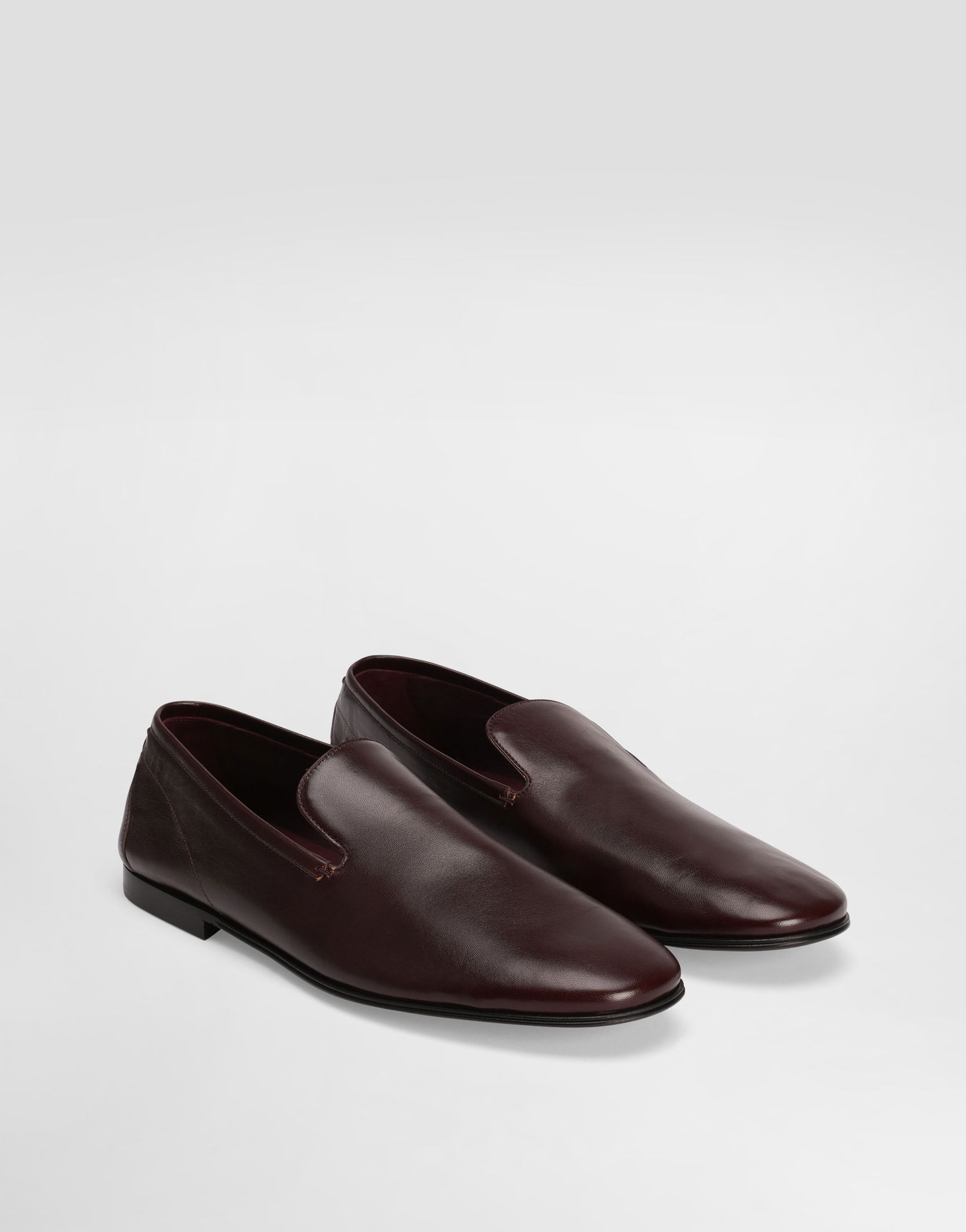 Doplnky Dolce & Gabbana Dolce & Gabbana Erice Leather Slippers Hnedá | A50727AH69380308, 1