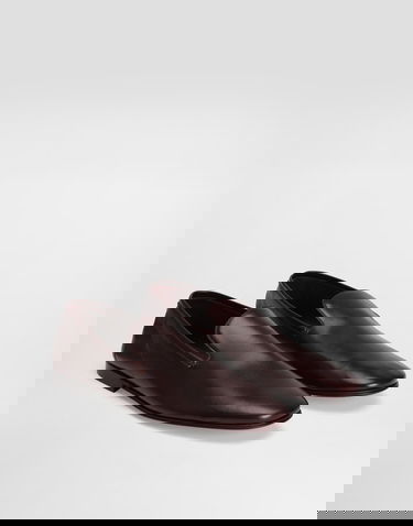 Doplnky Dolce & Gabbana Dolce & Gabbana Erice Leather Slippers Hnedá | A50727AH69380308, 1
