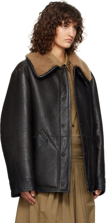 Bomber bunda LEMAIRE Shearling Oversized Jacket Čierna | CO1080 LL0092, 1