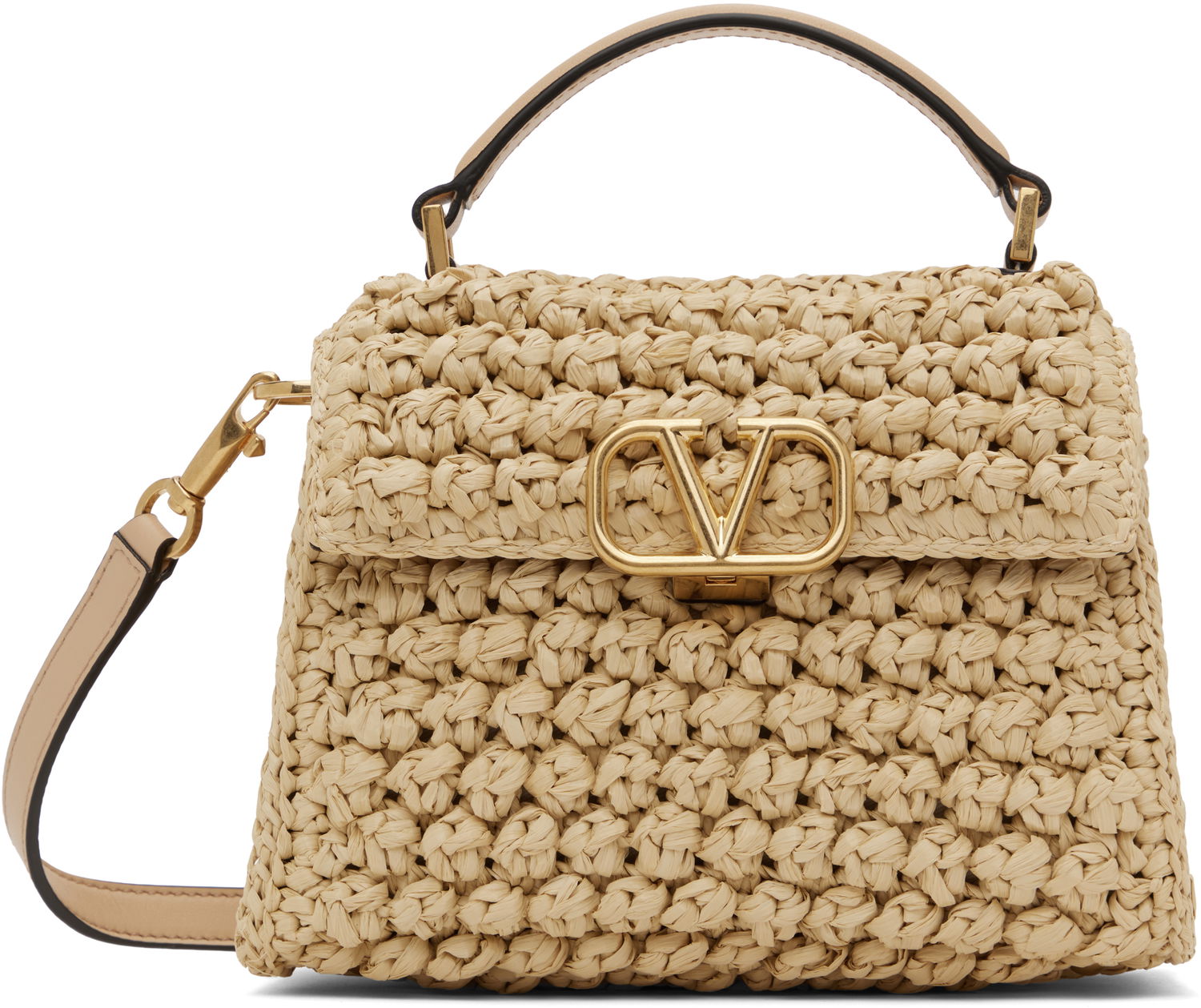 Kabelka Valentino Valentino Garavani VSling Mini Crochet Raffia Bag Béžová | 6W2B0G97USZ, 0