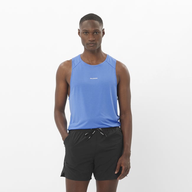 Tielko Salomon Shakeout Core Tank Top Modrá | LC2425000, 0