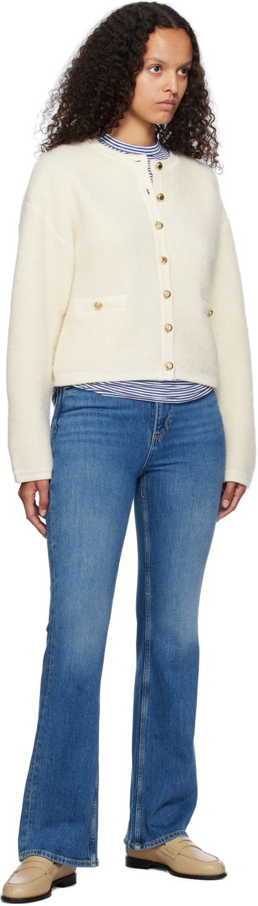 Sveter rag & bone rag & bone Kaia Boucle Cardigan Biela | WAS24F047AA47, 3