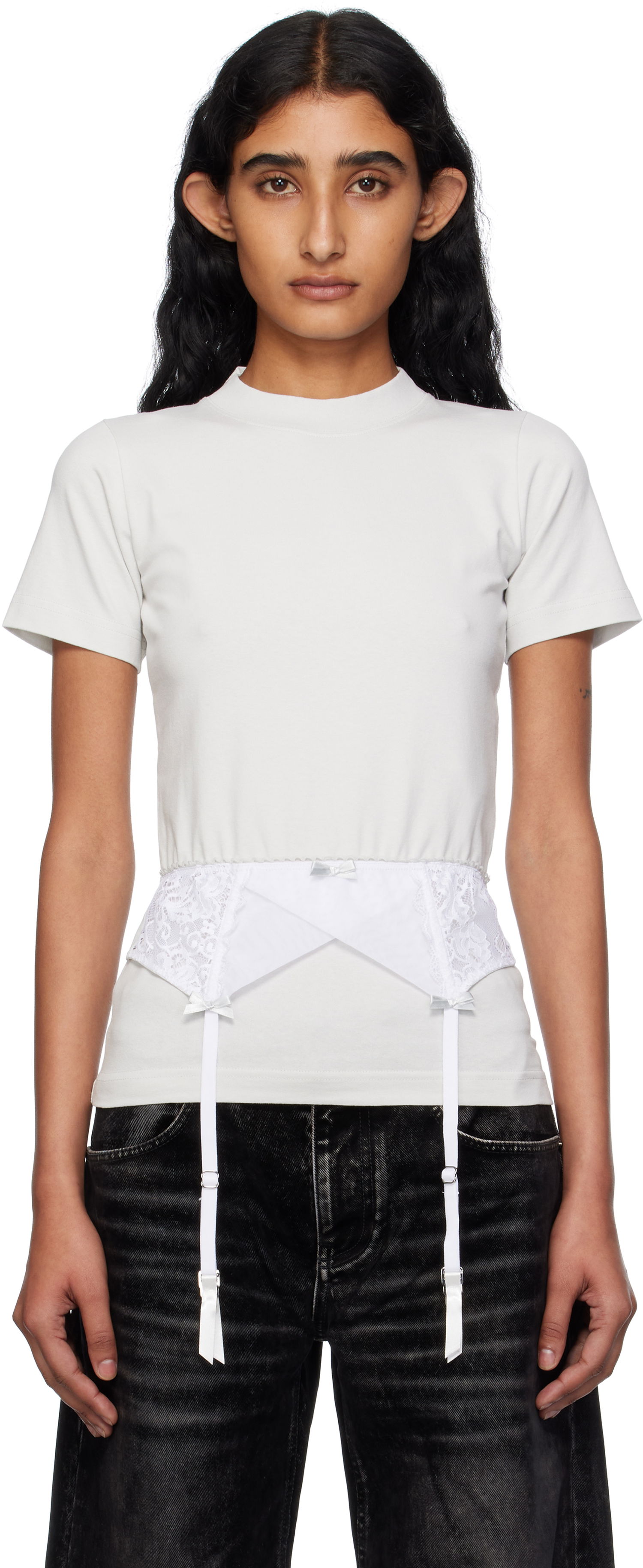 Tričko Balenciaga Balenciaga Lingerie T-Shirt Biela | 828869TNVB2, 0
