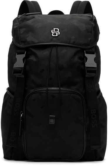 Batoh BOSS Monogram Backpack Čierna | 50536225, 0