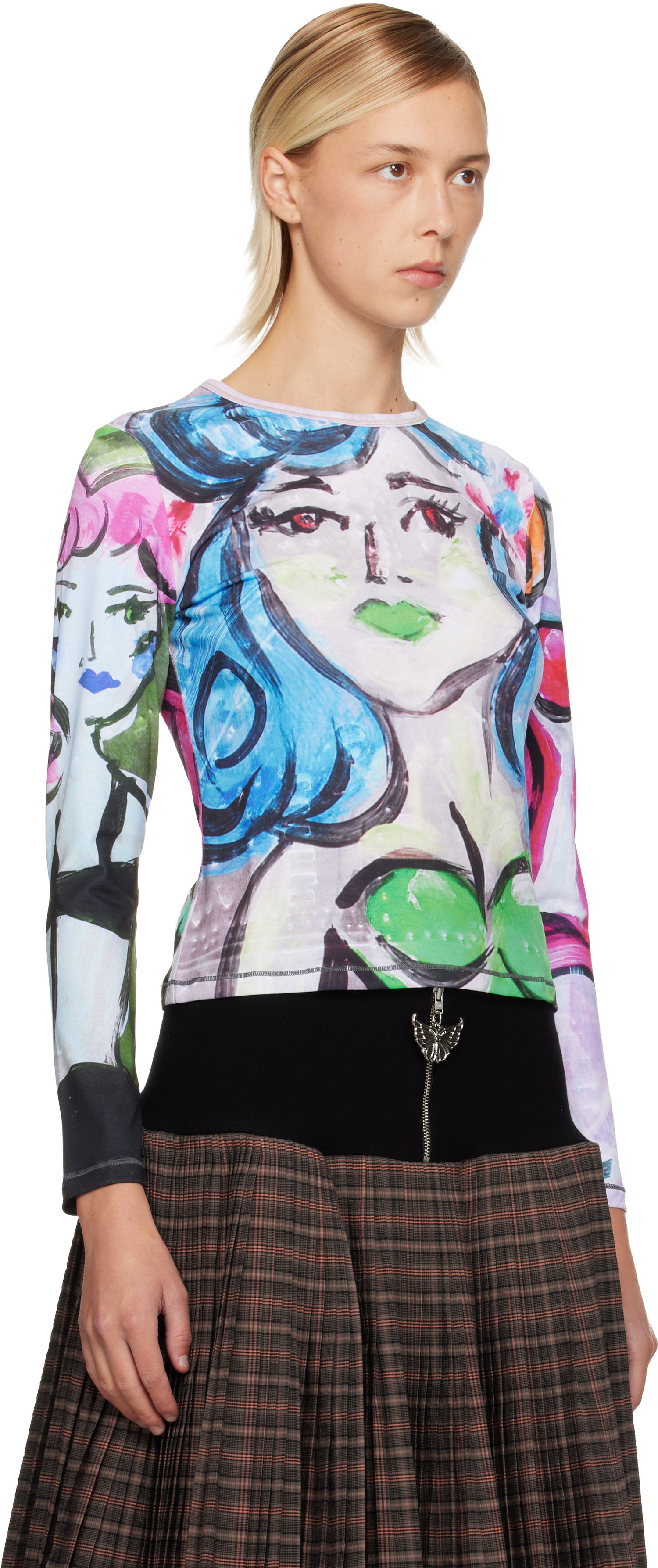 Tričko Chopova Lowena Painted Pin Up Fitted Jersey T-shirt Rôznofarebný | 2411, 1