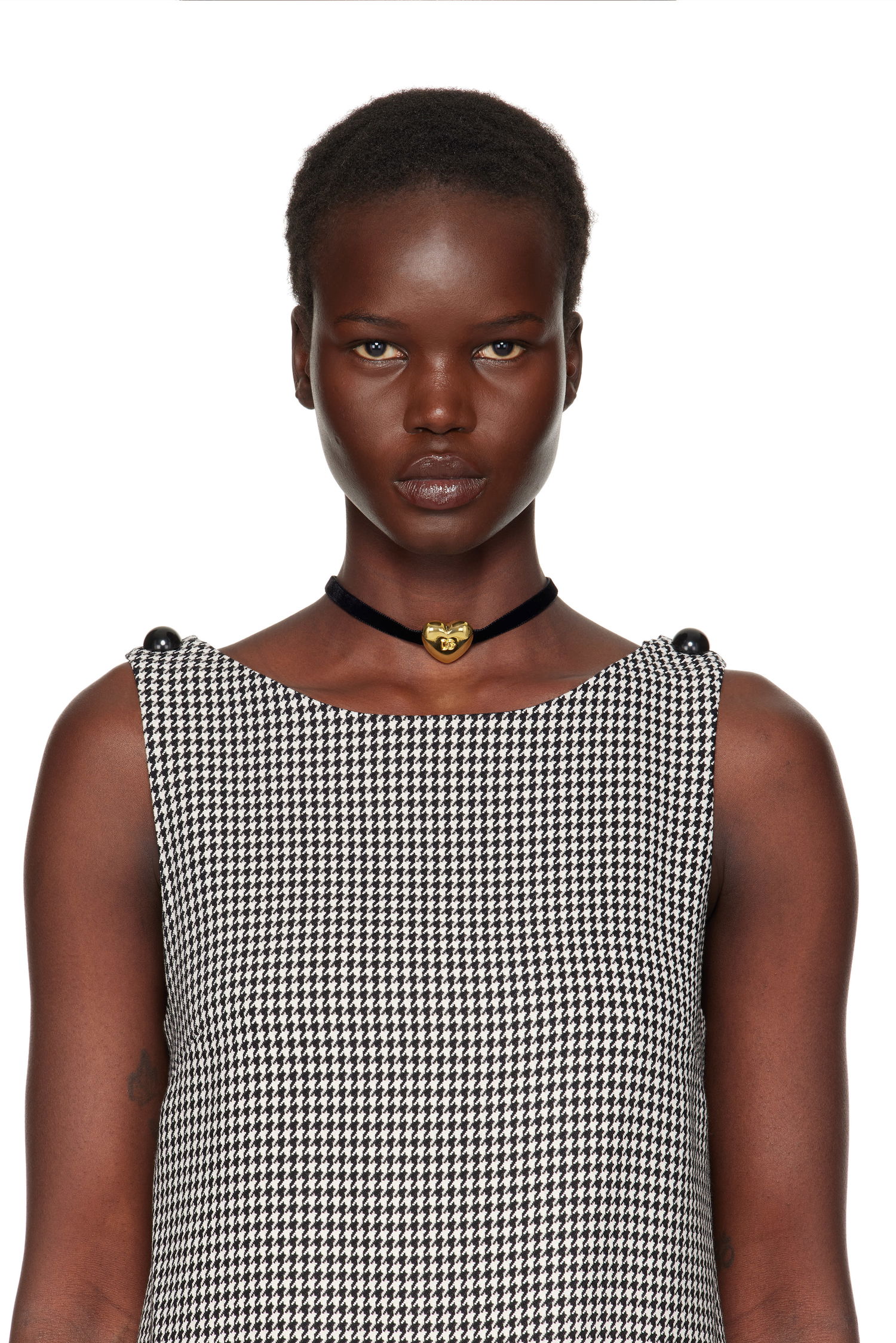 Náhrdelník Dolce & Gabbana DG Logo Heart Velvet Choker Čierna | WNQ8S1 W1111, 1
