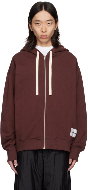 Mikina Jil Sander Jil Sander Logo Patch Zip Hoodie Hnedá | J47HG0101_J20039, 0