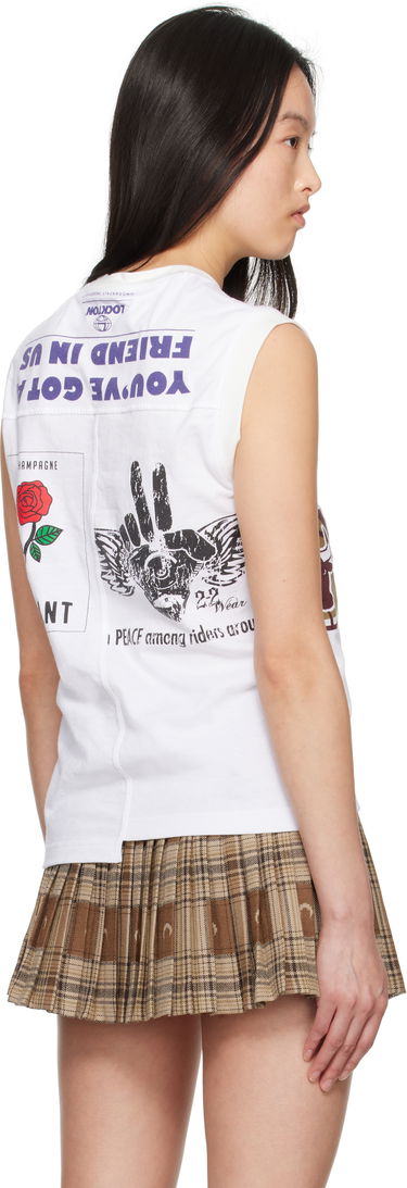 Tielko Marine Serre Marine Serre Graphic Print Tank Top Biela | MTT090A UJER0003, 2