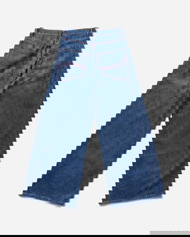 Džínsy ERL Baggy Indiana Distressed Jeans Modrá | ERL10P013 1, 2