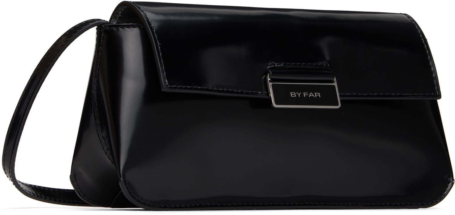 Taška cez rameno BY FAR Semi Patent Leather Shoulder Bag Čierna | 23PFTPCOBLWSMA, 1