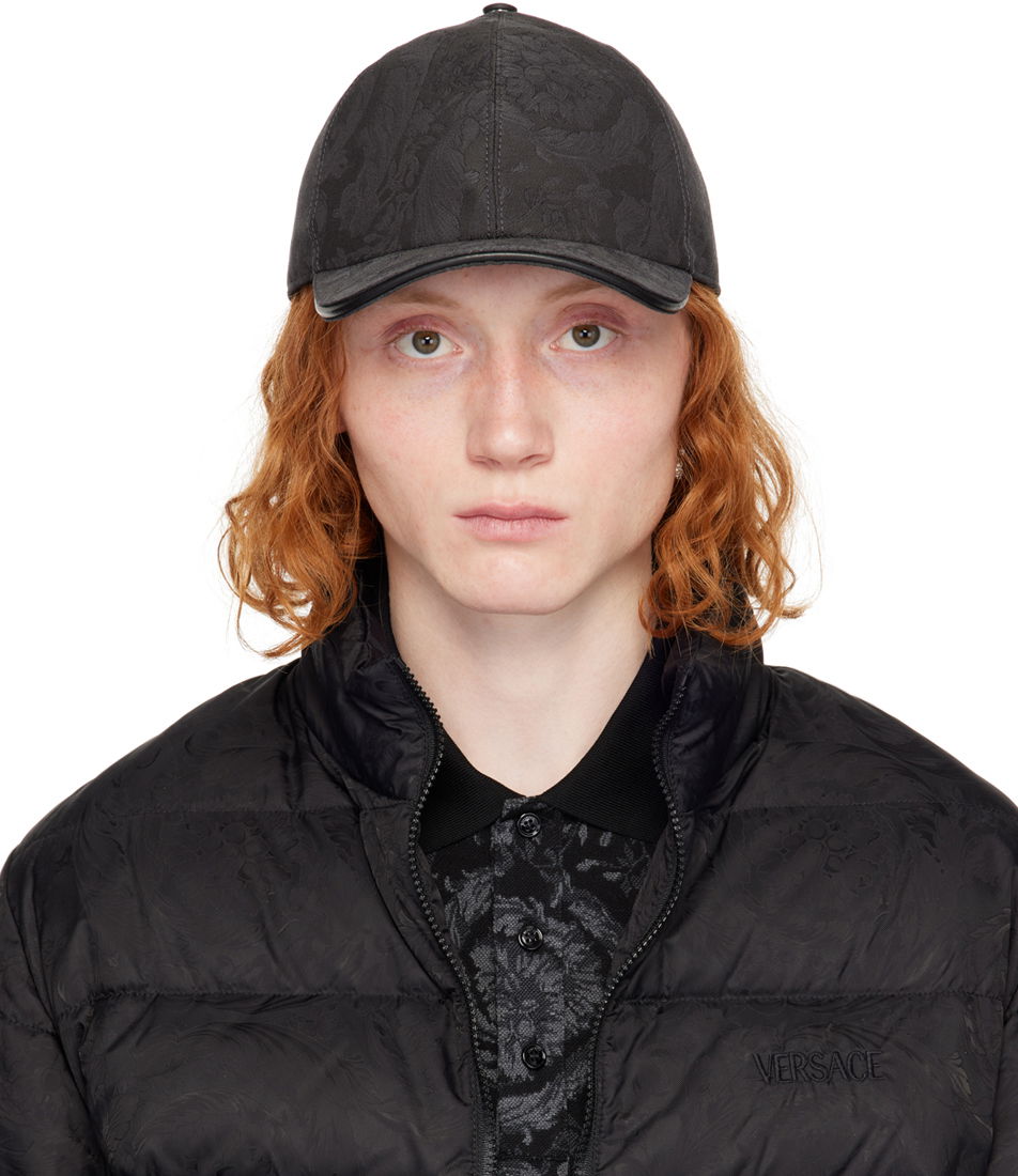 Šiltovka Versace Gray Barocco Jacquard Baseball Cap Čierna | 1012214_1A09888, 0