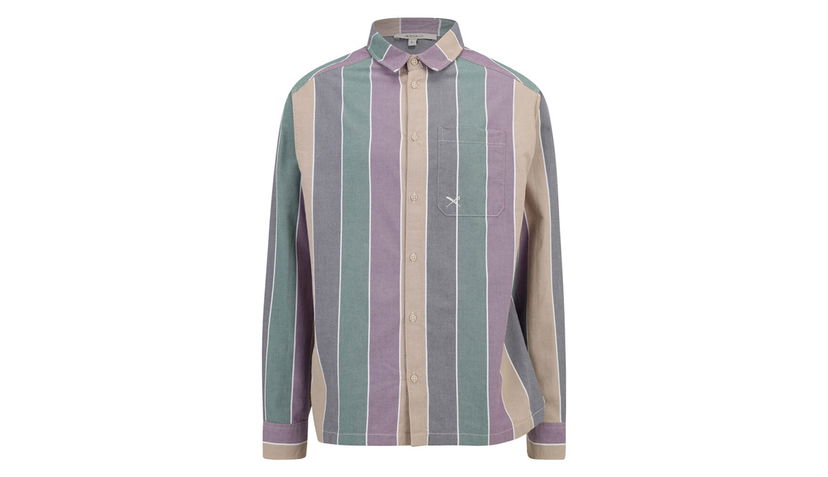 Košeľa Irie Daily Samuel Stripe Long Sleeve Button-Up Shirt Rôznofarebný | 514D343-298