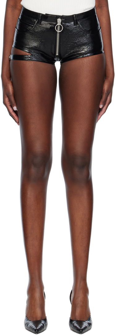 Šortky Courrèges Vinyl Pin-Buckle Shorts Čierna | 124CSH035VY0014, 0