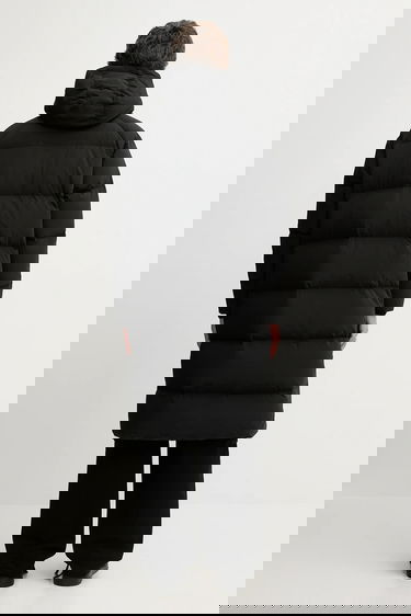 Prešívaná bunda Lacoste Long Hooded Winter Down Coat Čierna | BH6162, 2