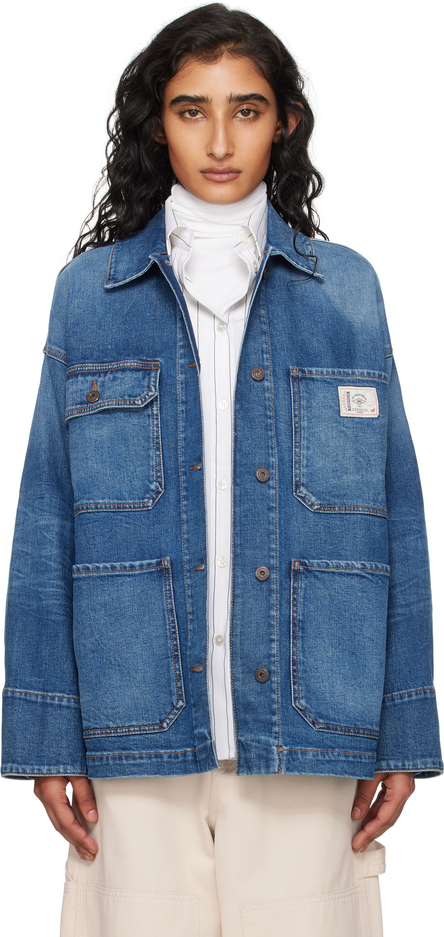 Bunda Max Mara Weekend Max Mara Aligi Denim Jacket Modrá | 2525046051600, 0