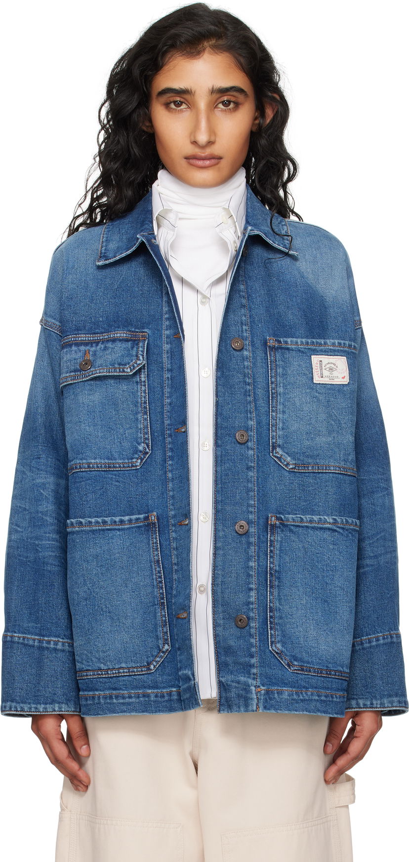 Bunda Max Mara Weekend Max Mara Aligi Denim Jacket Modrá | 2525046051600