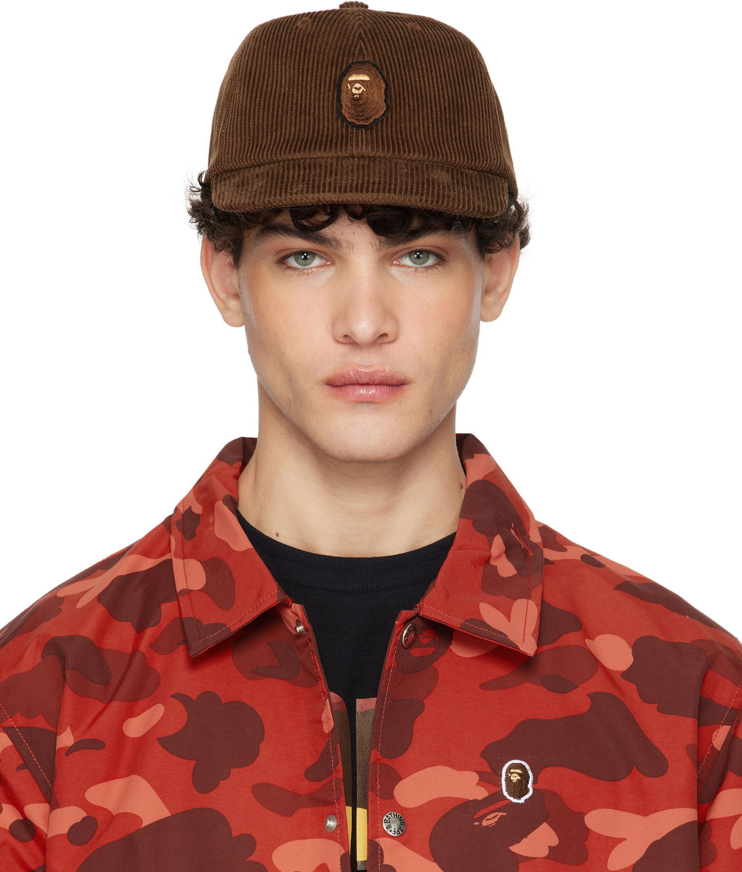 Šiltovka BAPE Corduroy Cap With Logo Patch Hnedá | 001CPK801004M, 0