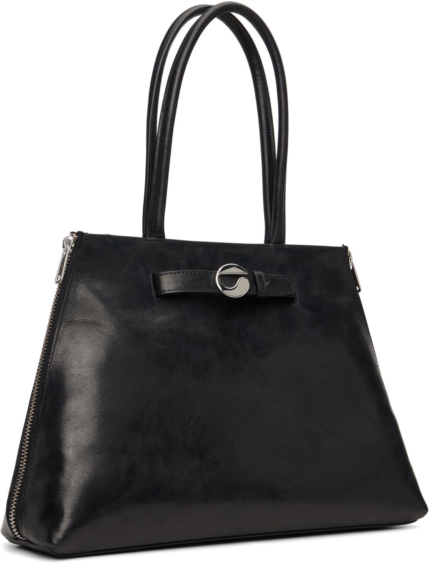 Kabelka Coperni Top Handle Data Bag with Metallic Clasp Čierna | COPBA121F6064, 1