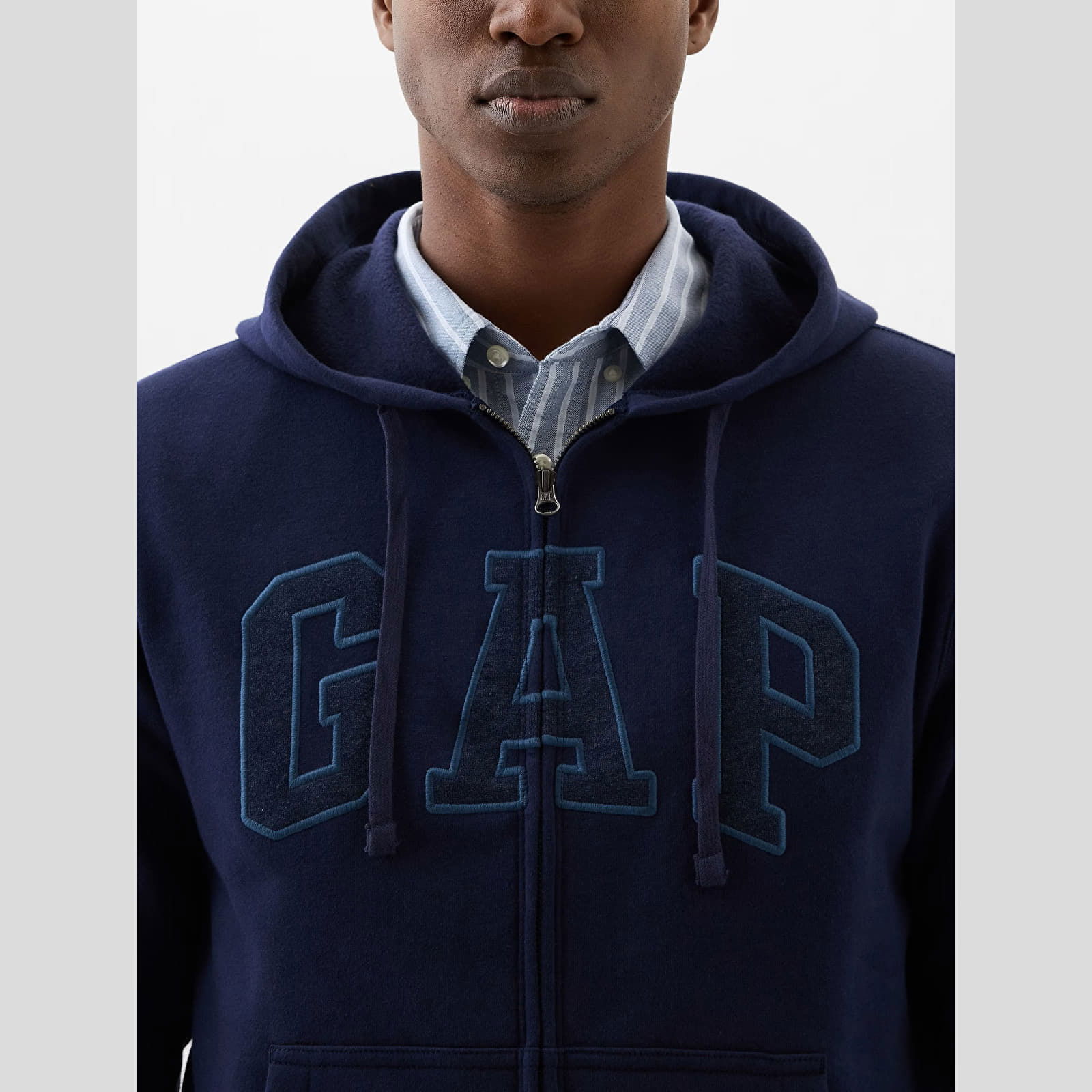 Logo Fullzip Hoodie Tapestry Navy