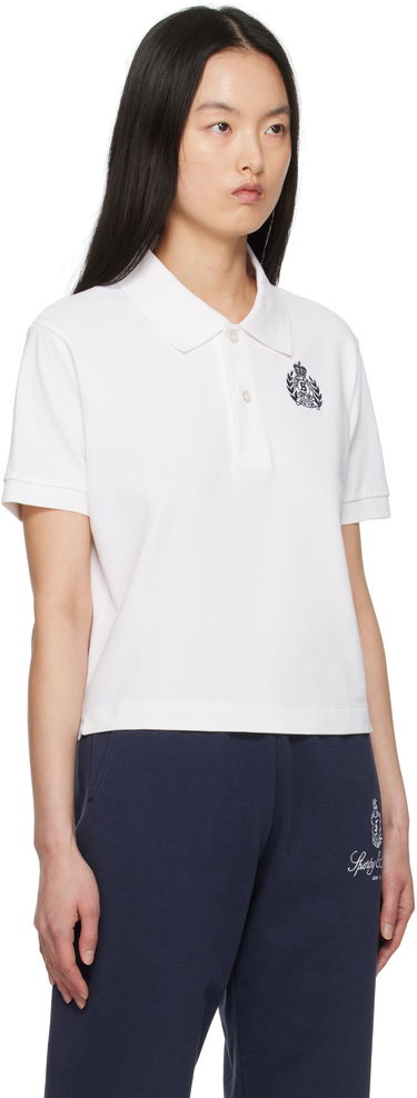 Polo tričko Sporty & Rich Sporty & Rich H&W Crest Pique Polo Biela | TO085606241WH01, 1