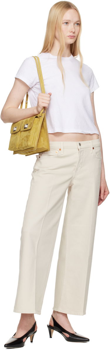 Taška cez rameno BY FAR BY FAR Billy Suede Shoulder Bag Žltá | MWBSB024KL007BR052PL, 3