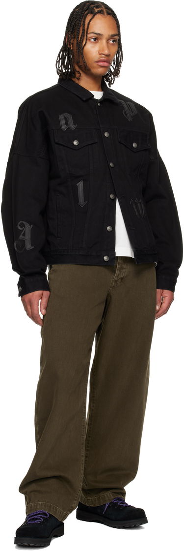 Bunda Palm Angels Gothic Logo Denim Jacket Čierna | PMYE006F25DEN0011010, 3