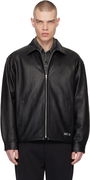 Zip Work Leather Jacket