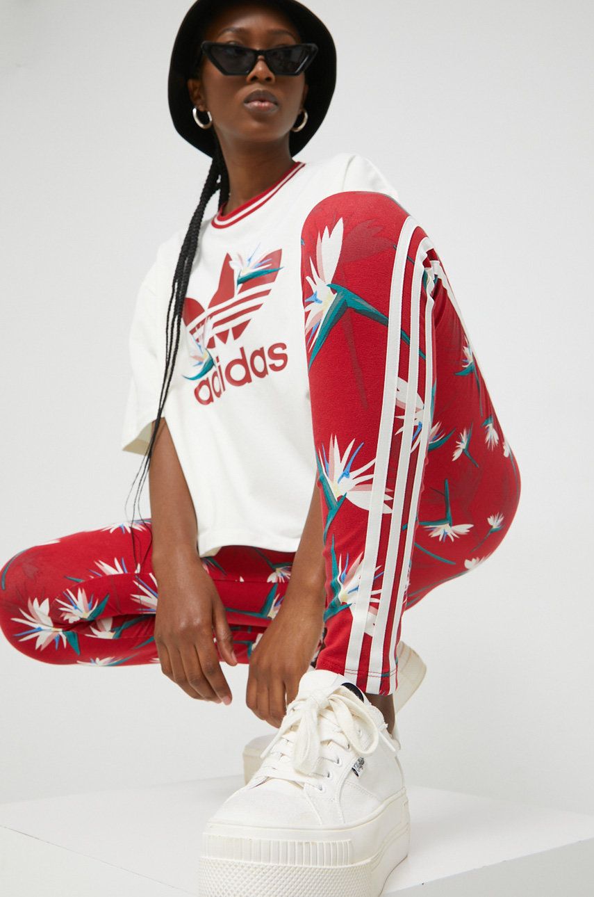 Legíny adidas Originals Thebe Magugu Leggings Červená | HK5214, 0