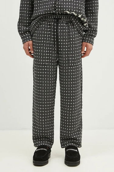 Nohavice Pleasures Cross Easy Pants Patterned Šedá | P24F035, 0