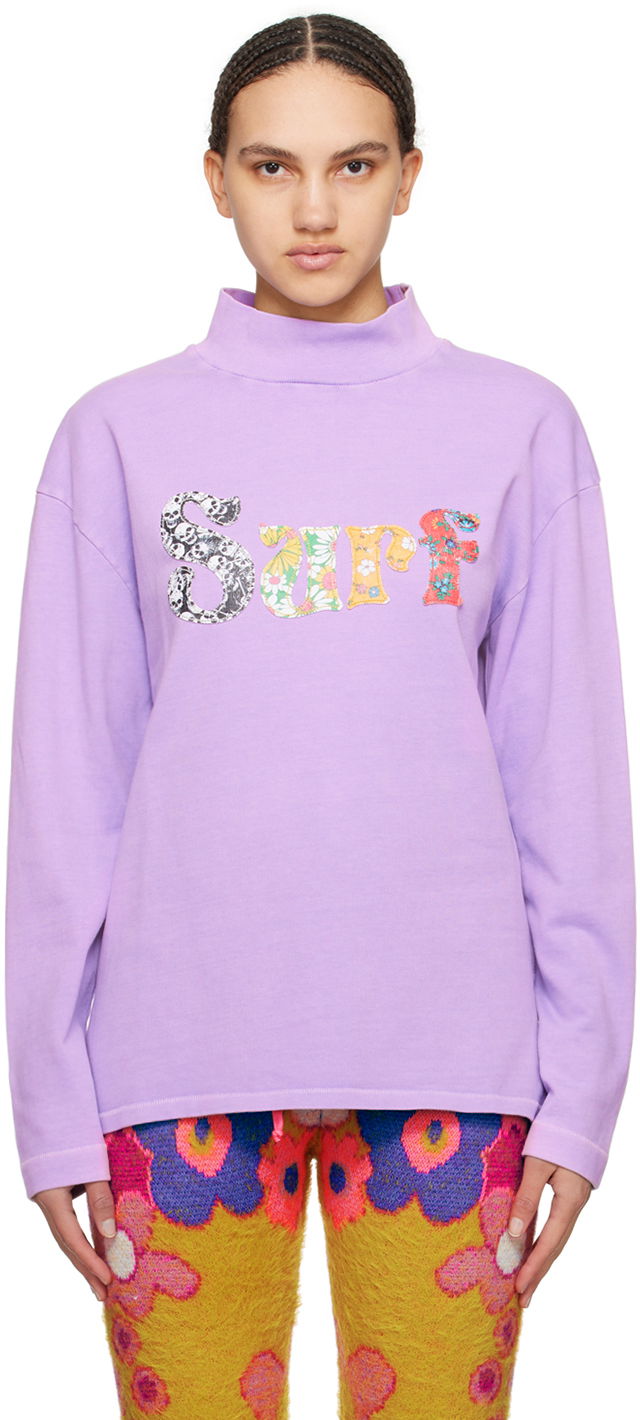 Mikina ERL 'Surf' Long Sleeve T-Shirt Fialová | ERL08T009, 0