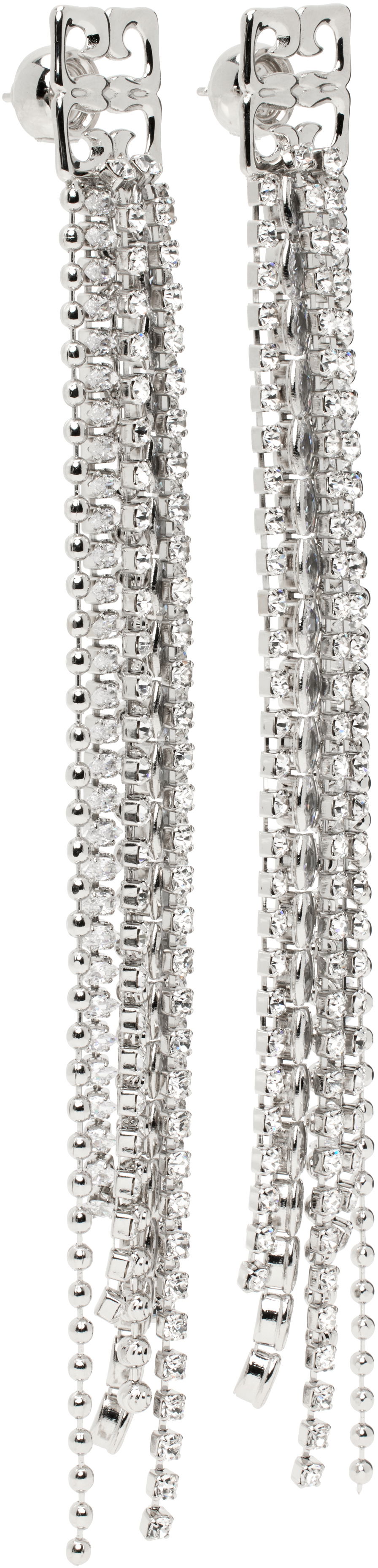 Náušnice Givenchy 4G Liquid Crystal Drop Earrings Metalická | BF111RF005040, 1