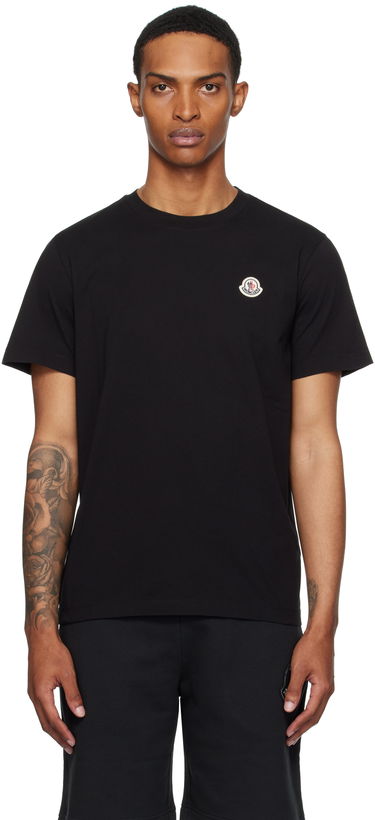 Tričko Moncler Moncler Logo Patch Cotton T-Shirt Čierna | K20918C00033829H8, 0