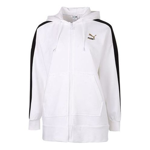 Bunda Puma PUMA Full-Zip Sleeve Striped Jacket Biela | 531278-02